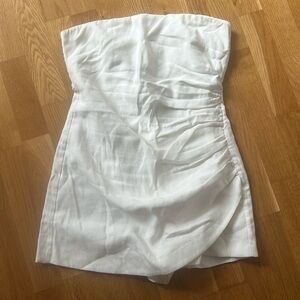Strapless Zara linen romper